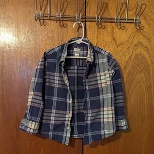 Carter's Navy and Multicolor Plaid Shirt